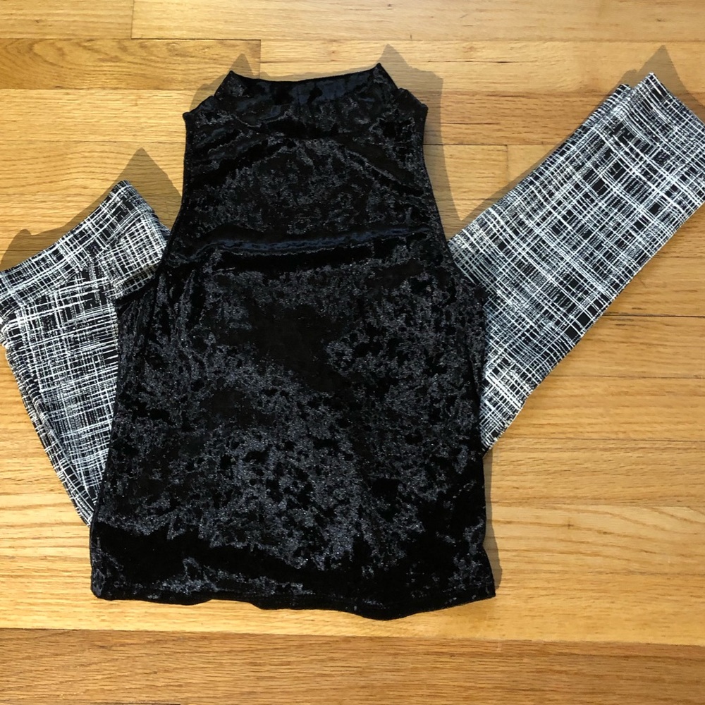 Mudd Black Velour Top